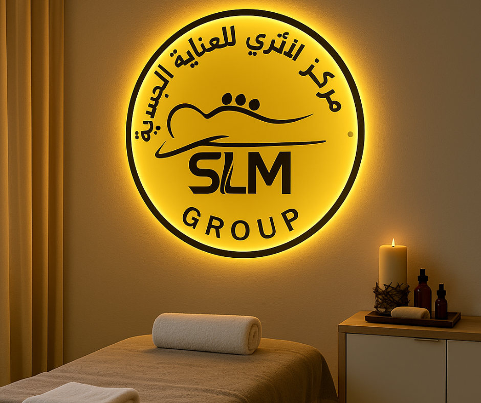 لافتة شعار أعمال مستديرة، لافتات حائط ثلاثية الأبعاد